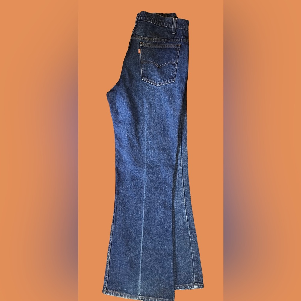Levis Orange Tab 575 Flare Bell Bottom Jeans 38 (35)X 32 Vintage Great Condition - Picture 14 of 14